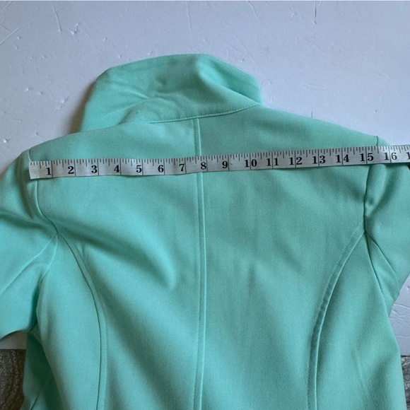 BCX Women’s Mint 3/4 Sleeve Polka Dot Cuff Single Breast Career Blazer- Large - Picture 4 of 16